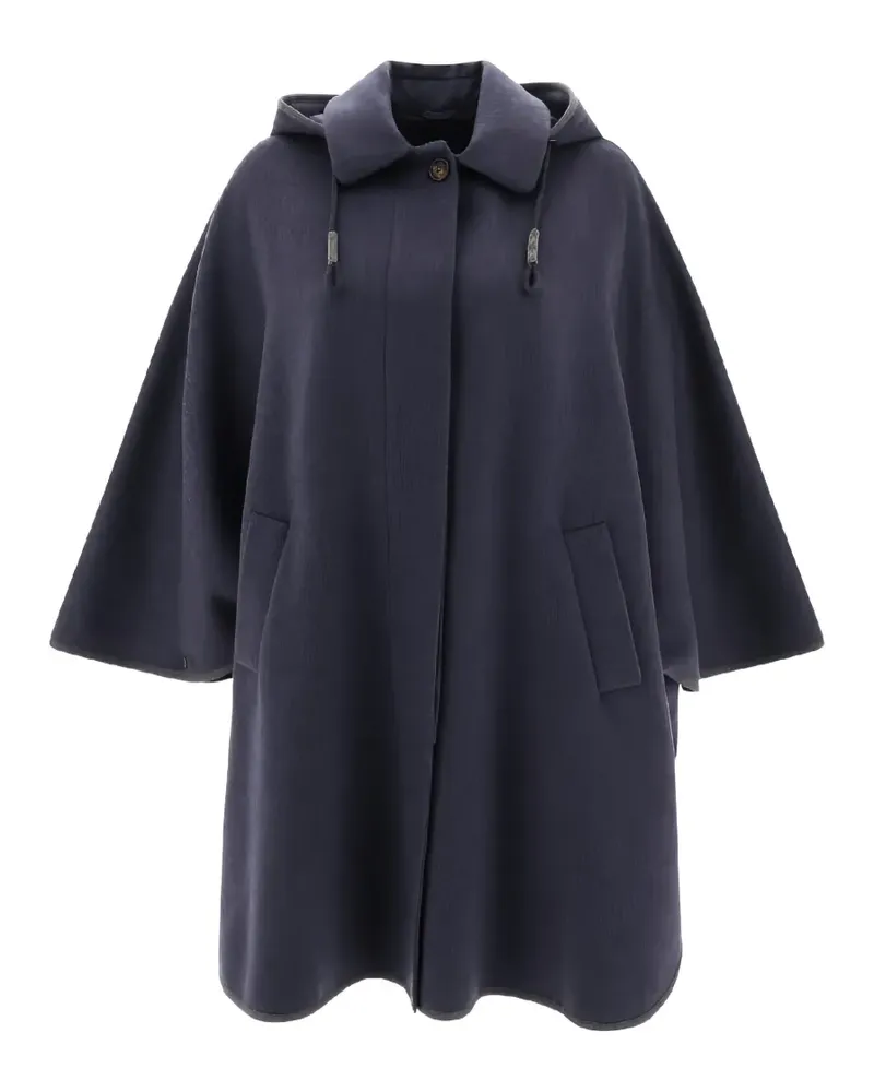Brunello Cucinelli Mantel mit Kapuze - Blau Blau