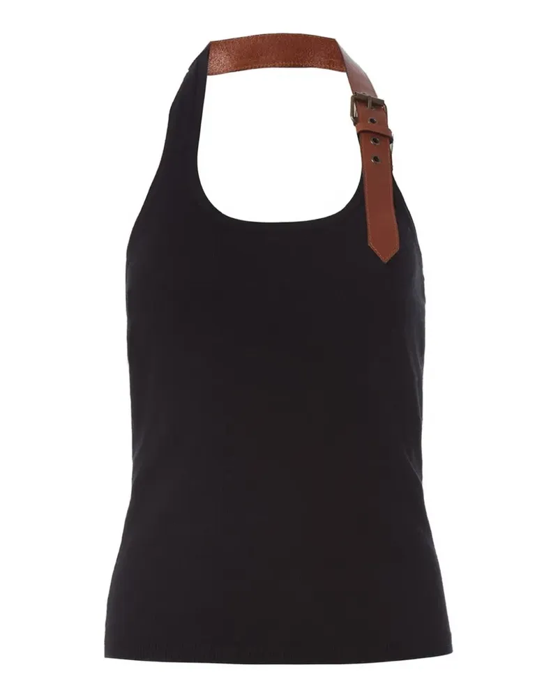 Monse Neckholder-Top mit Gürtel - Schwarz Schwarz