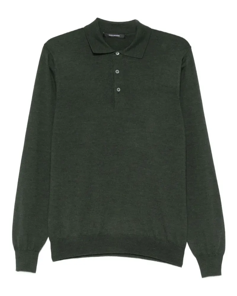 Tagliatore Poloshirt mit langen Ärmeln - Grün Grün