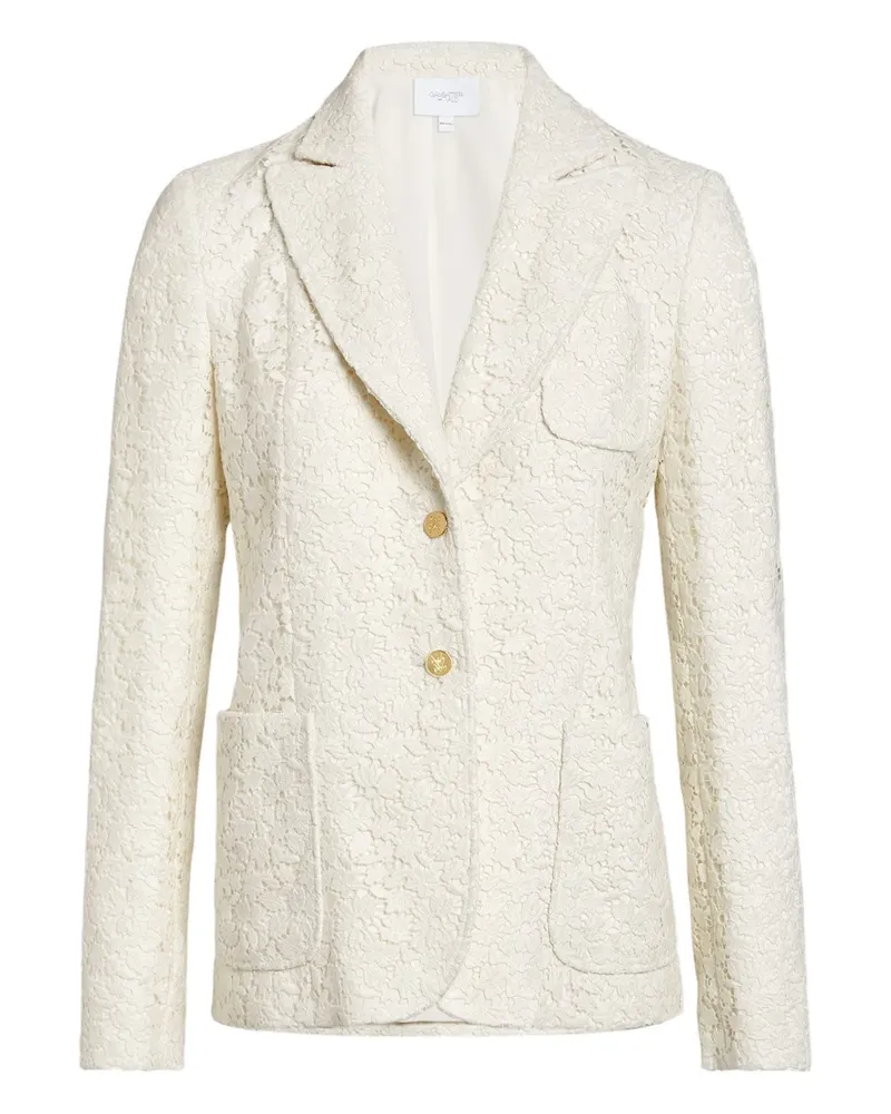 Giambattista Valli Daisy Makramee-Blazer - Weiß Weiß