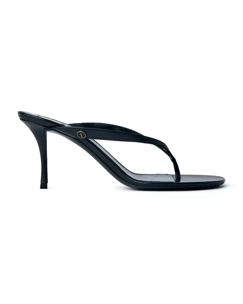 Saint Laurent thong strap heeled mules - Schwarz Schwarz