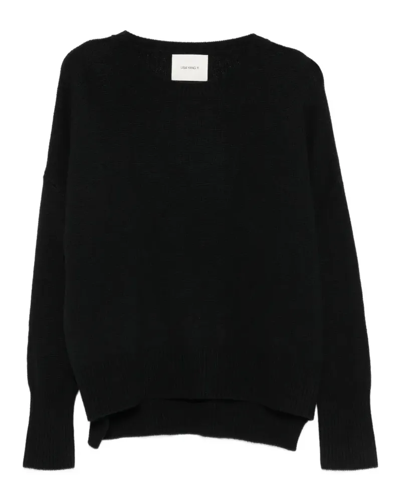 Lisa Yang Gerippter Strickpullover - Schwarz Schwarz
