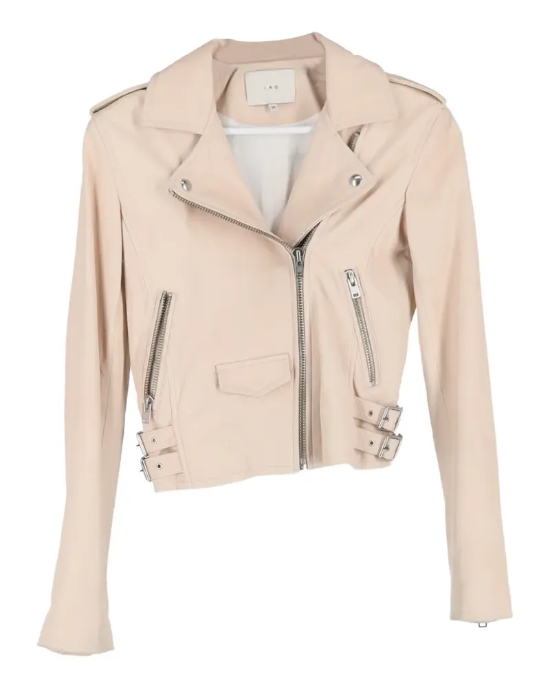 IRO zipped leather biker jacket - Nude Nude