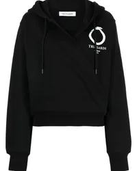 Trussardi Hoodie mit Logo-Print Schwarz