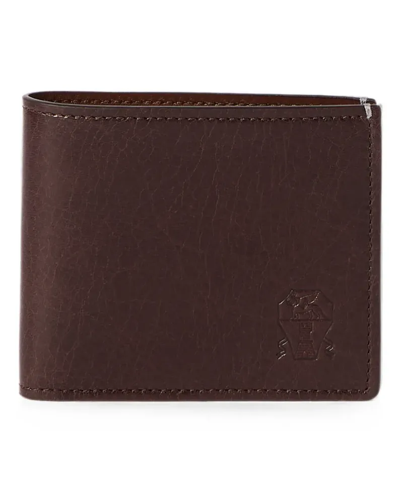 Brunello Cucinelli brushed leather wallet - Braun Braun