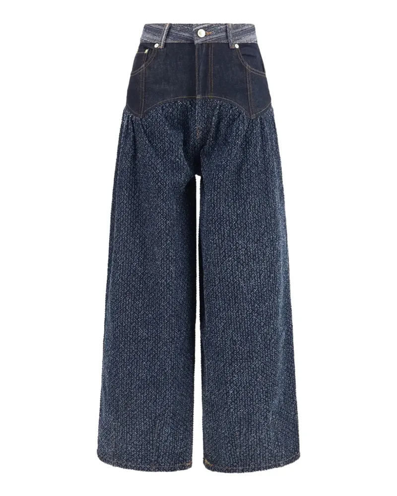 Ganni Jeans im Patchwork-Look - Blau Blau
