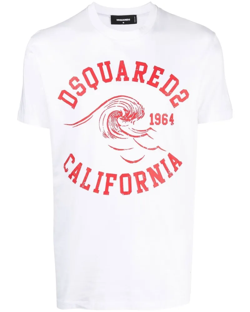 Dsquared2 T-Shirt mit grafischem Print - Weiß Weiß