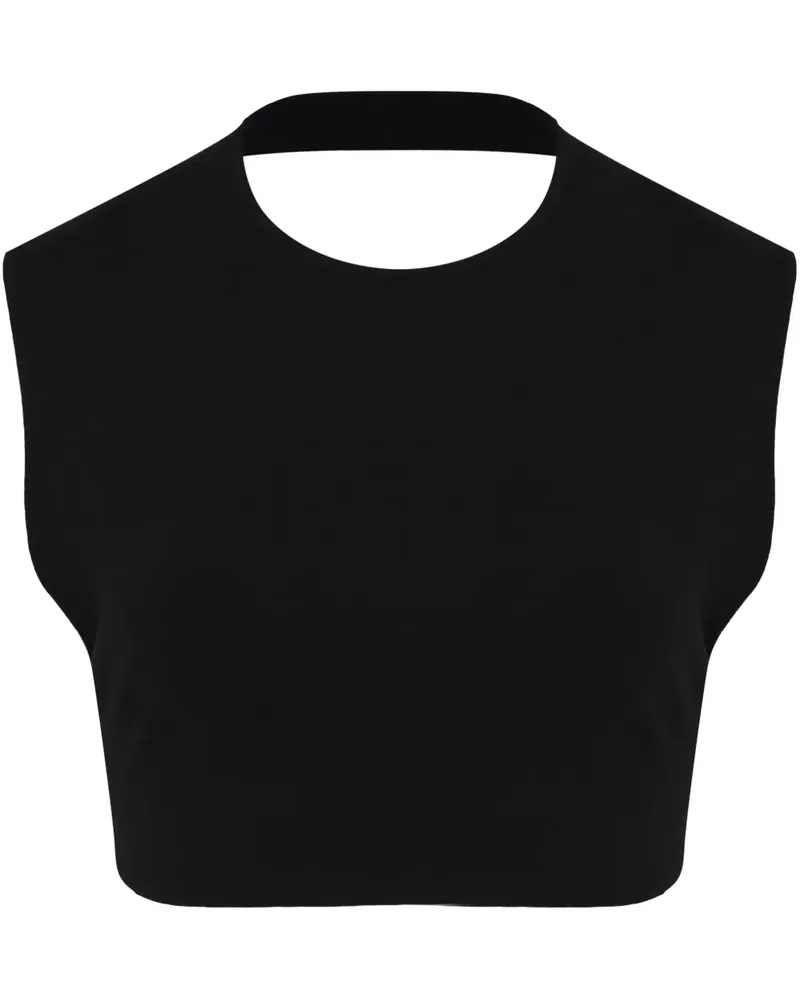 Gloria Coelho Cropped-Top - Schwarz Schwarz