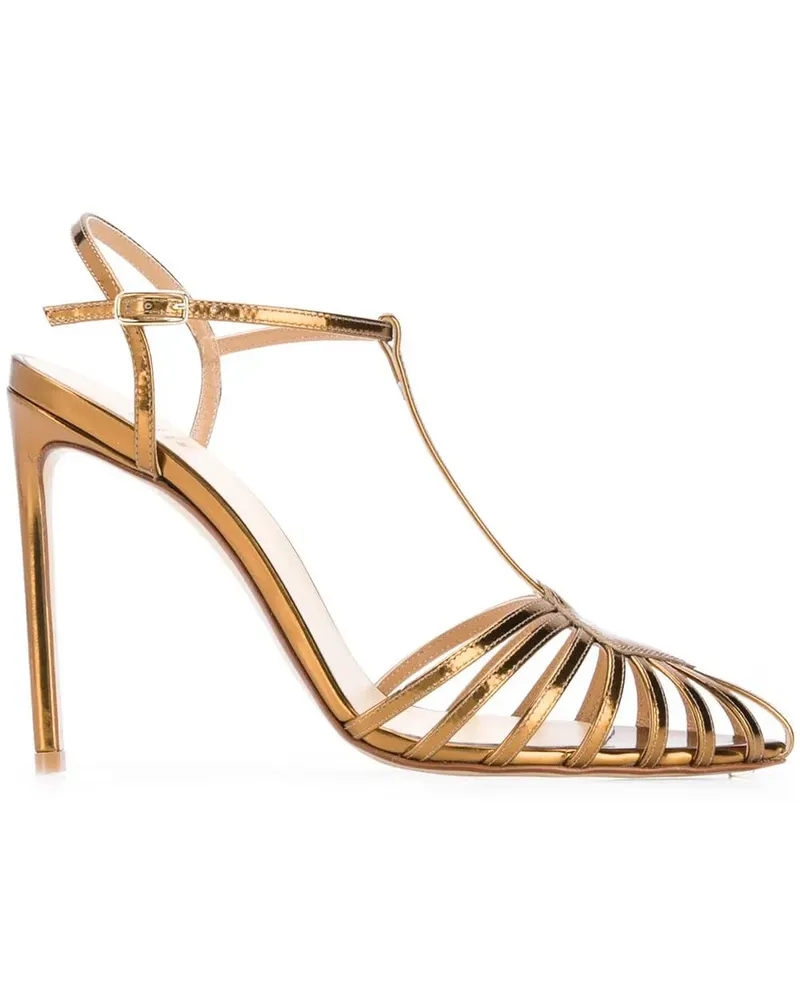 Francesco Russo Pumps mit spitzer Kappe - Gold Gold