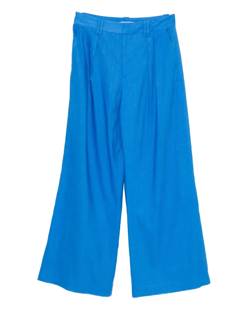 Alice + Olivia pleated wide-leg trousers - Blau Blau
