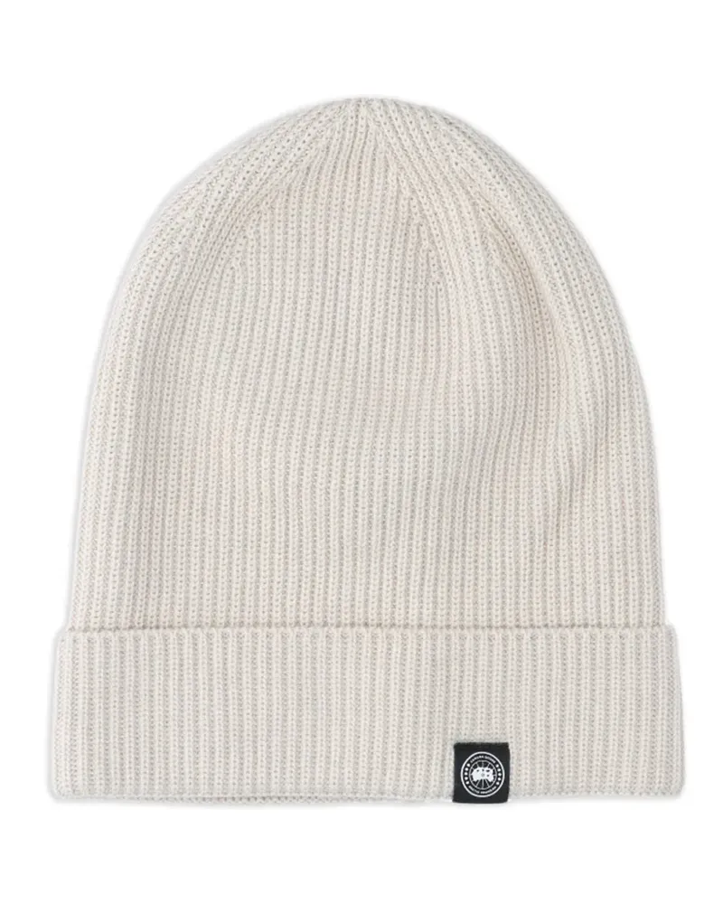 Canada Goose ribbed cotton beanie hat - Nude Nude