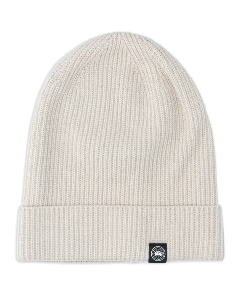 Canada Goose ribbed cotton beanie hat - Nude Nude