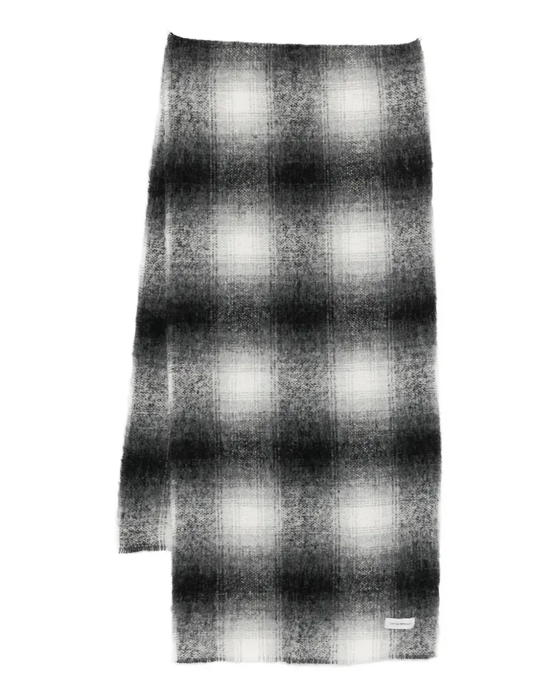 Emporio Armani checked scarf - Schwarz Schwarz