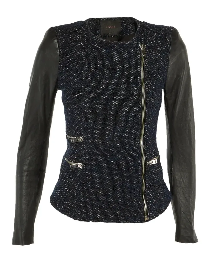 Maje Tweed-Sakko - Blau Blau
