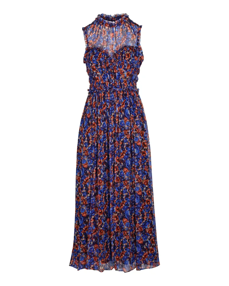 Ulla Johnson Kasia floral-print ruffled midi dress - Violett Violett