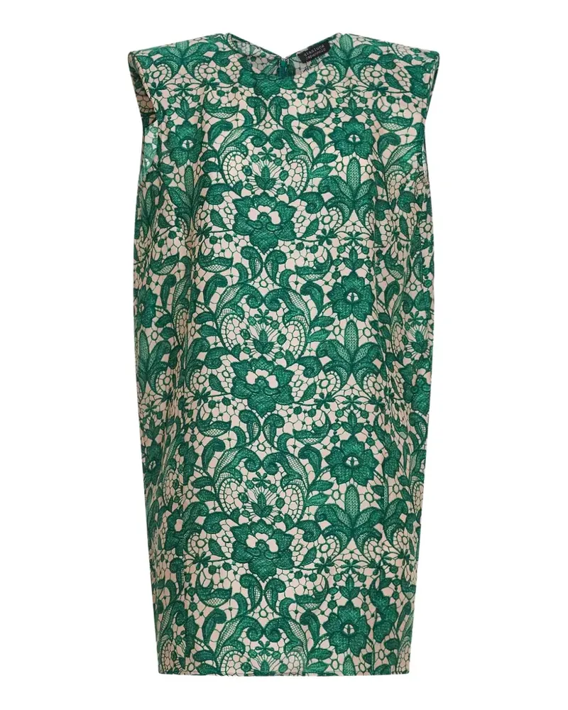 Gianluca Capannolo floral-lace silk mini dress - Grün Grün