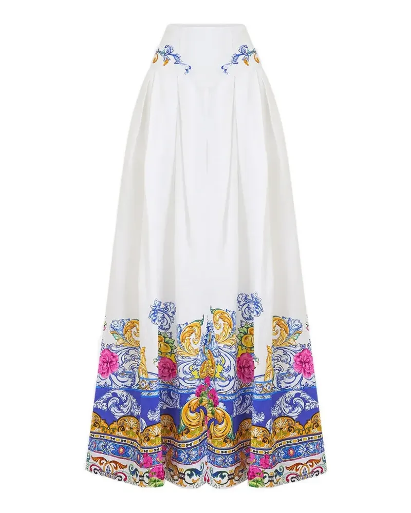 Camilla corset-waist wide-leg trousers - Weiß Weiß