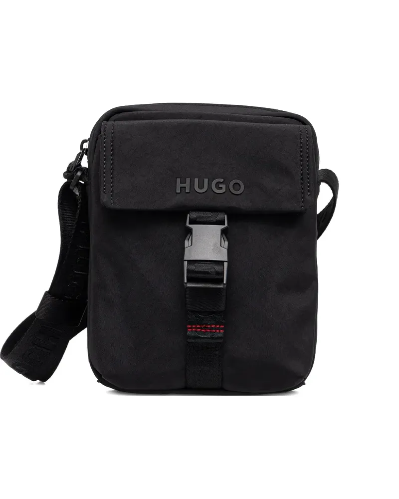 HUGO BOSS Kuriertasche mit Logo-Print - Schwarz Schwarz
