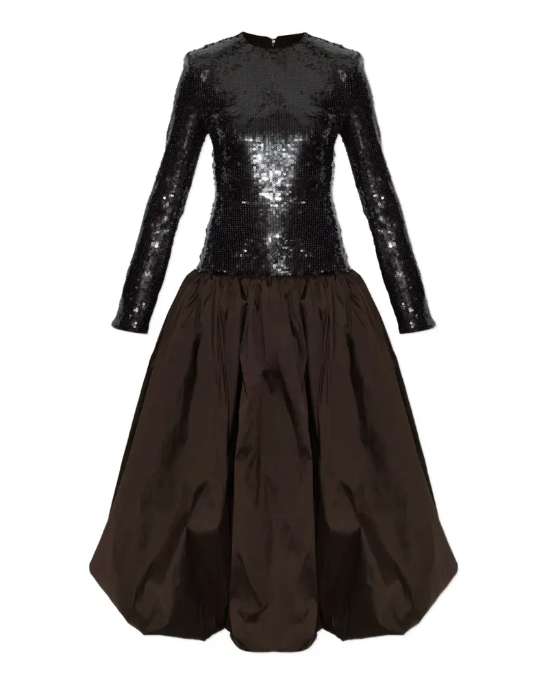 ROTATE Birger Christensen Maxikleid mit Pailletten - Schwarz Schwarz