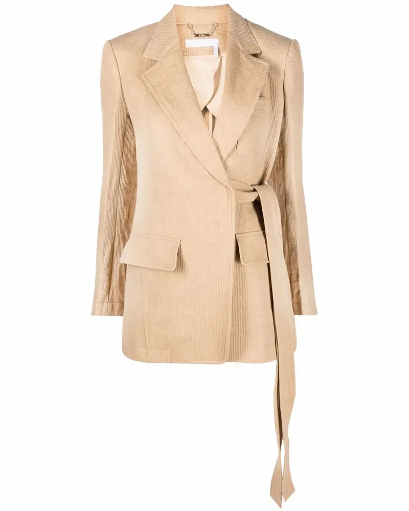Chloé Blazer mit fallendem Revers - Nude Nude