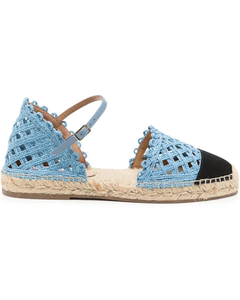 Aquazzura Gehäkelte Sunburst Espadrilles Blau