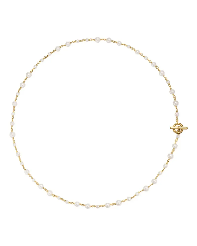 David Yurman 18kt Gelbgoldhalskette mit Perlen Gold