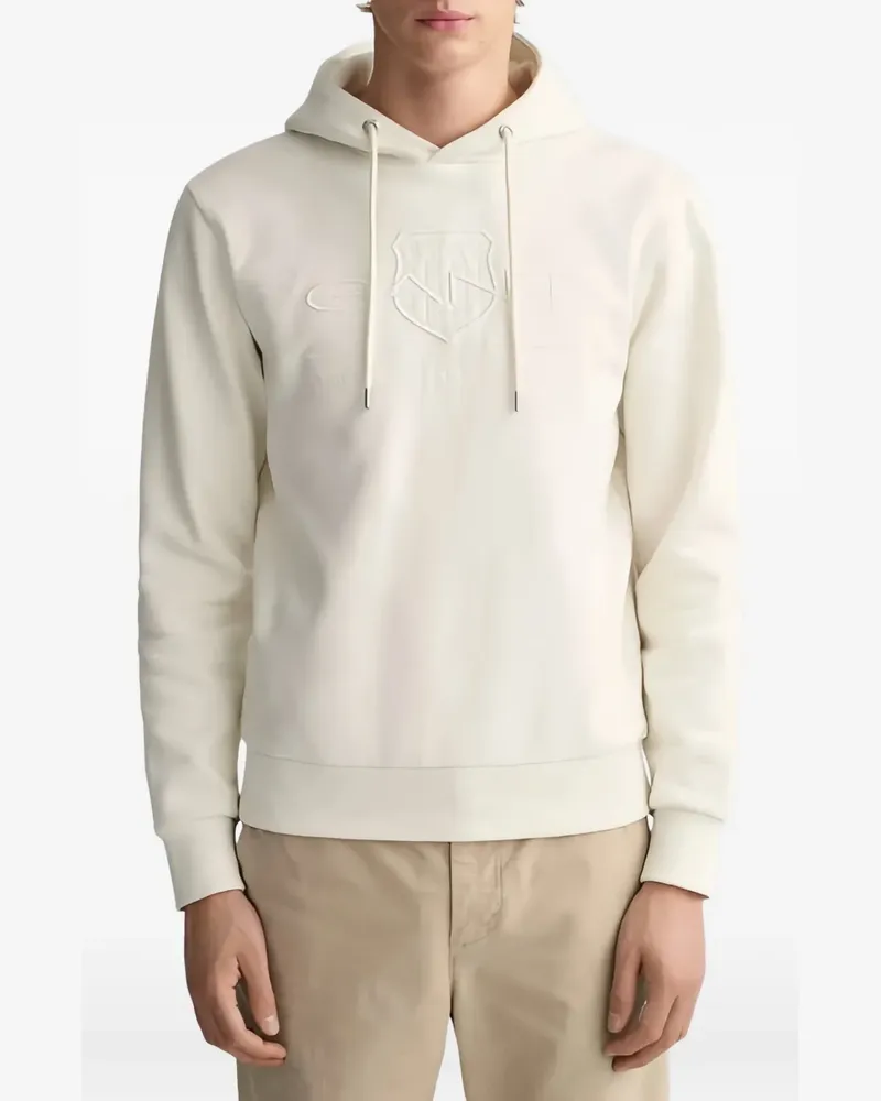 Gant logo-detail hoodie - Nude Nude