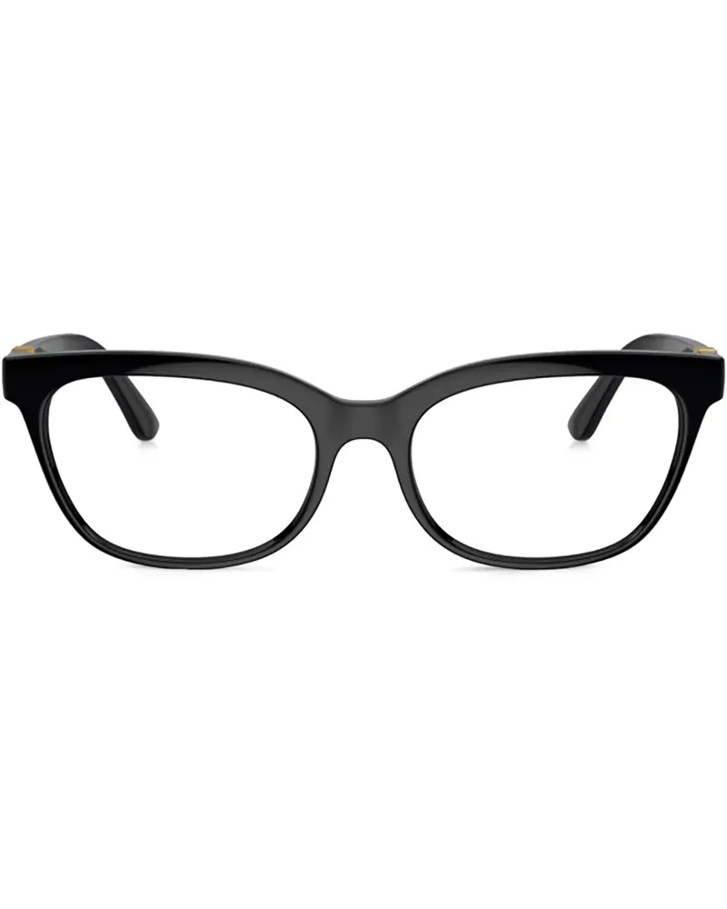 Dolce & Gabbana Brille mit DG-Schild - Schwarz Schwarz