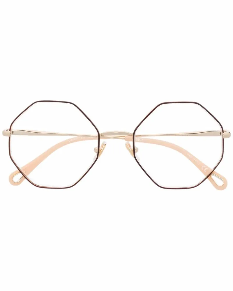 Chloé Brille mit geometrischem Gestell - Gold Gold