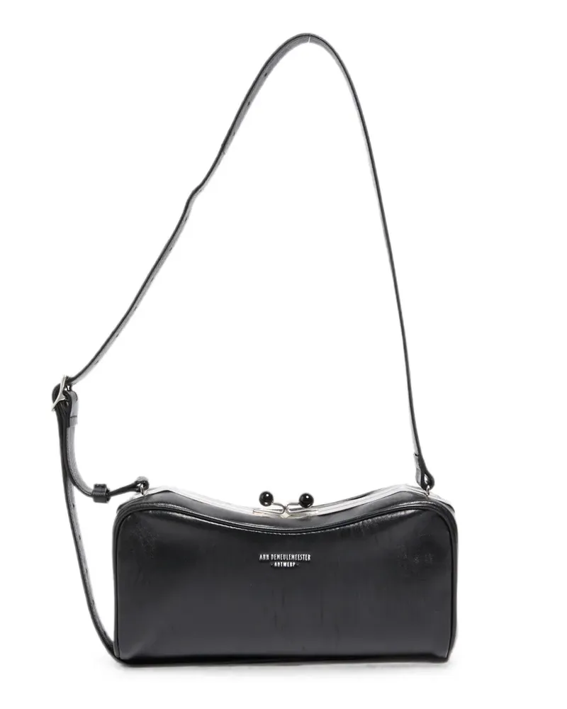 Ann Demeulemeester Schultertasche mit Metallrahmen - Schwarz Schwarz