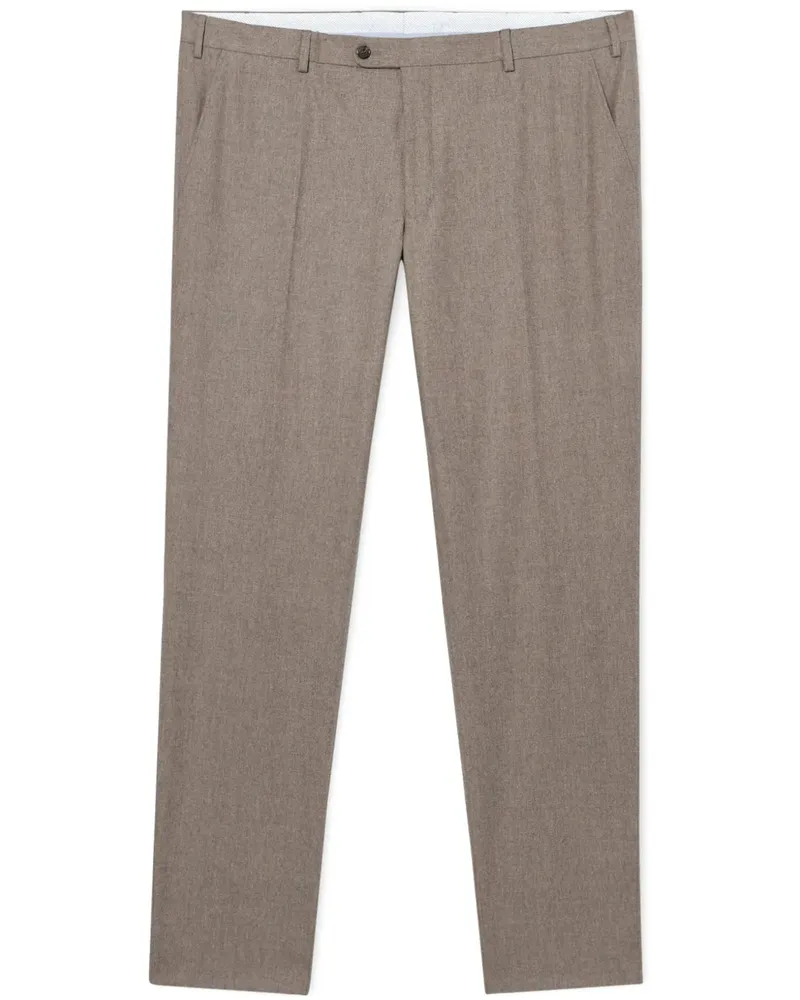 Brooks Brothers Tapered-Hose mit Bügelfalten - Nude Nude