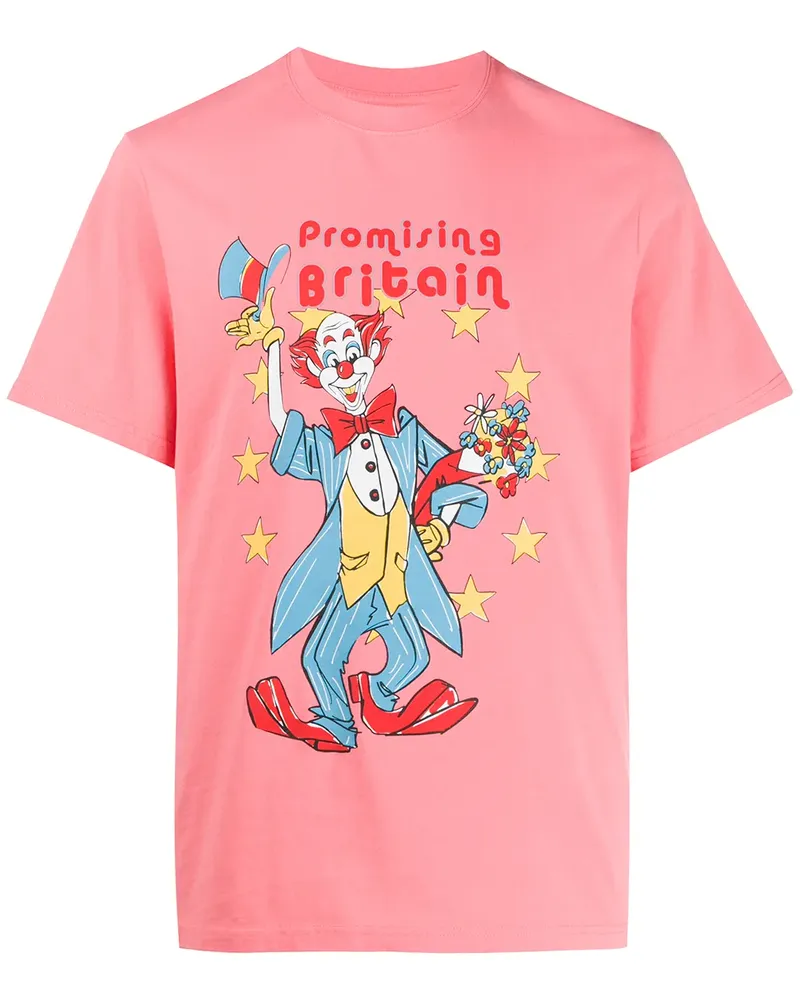 Martine Rose Promising Britain' T-Shirt - Rosa Rosa