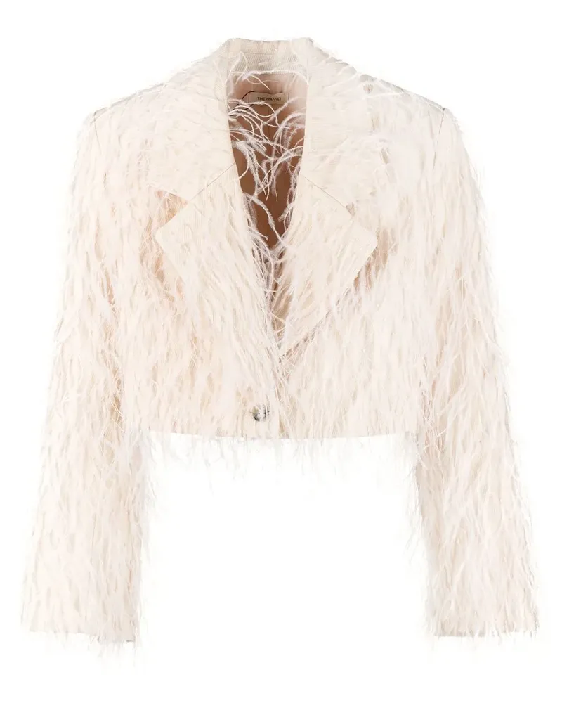 THE MANNEI Monica Cropped-Blazer - Nude Nude
