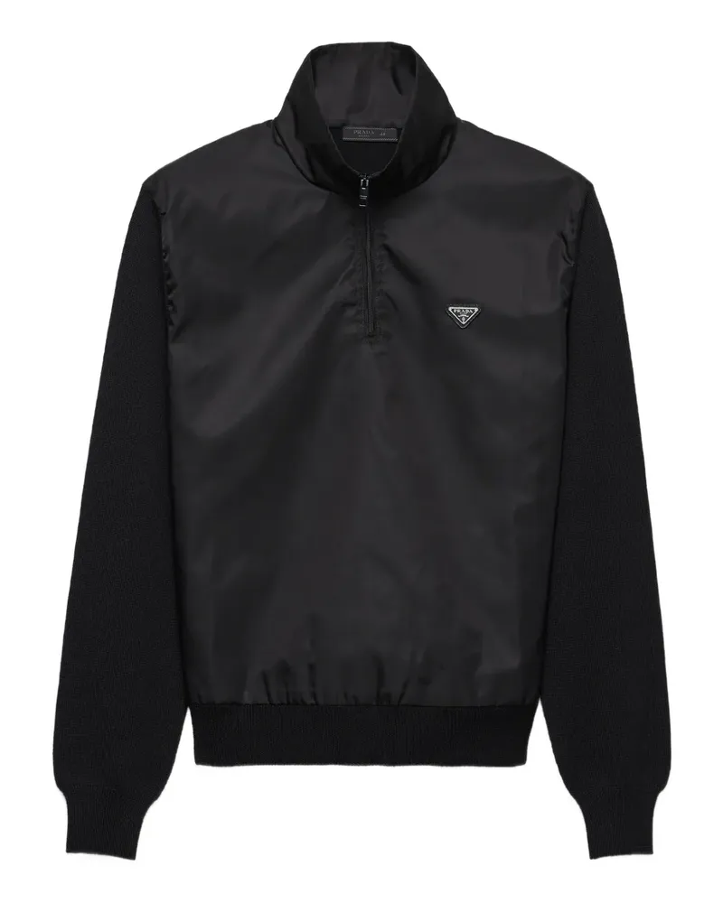Prada Pullover mit kurzem Reißverschluss - Schwarz Schwarz