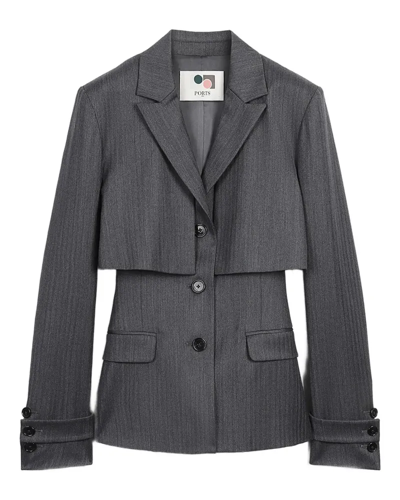 Ports 1961 Cropped-Sakko - Grau Grau