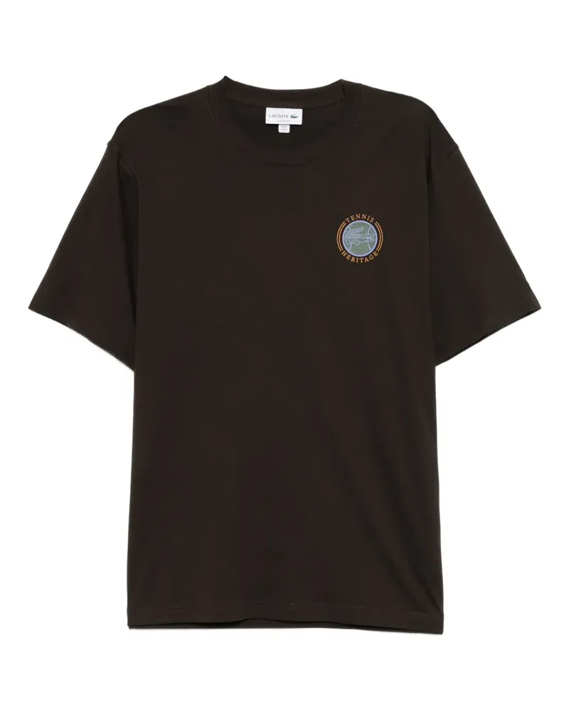 Lacoste T-Shirt mit Print - Braun Braun