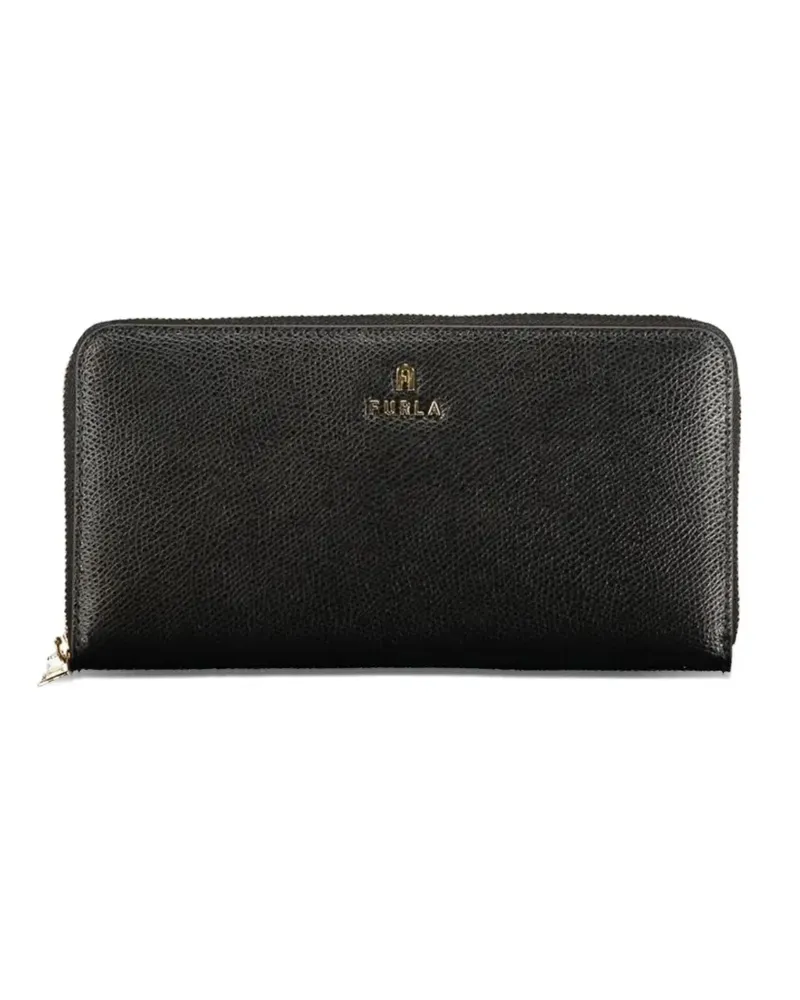 Furla grained leather wallet - Schwarz Schwarz