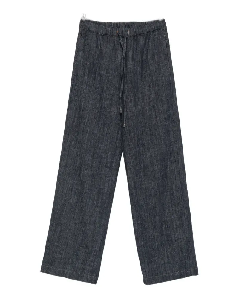 PANICALE Cashmere drawstring-waist wide-leg trousers - Blau Blau
