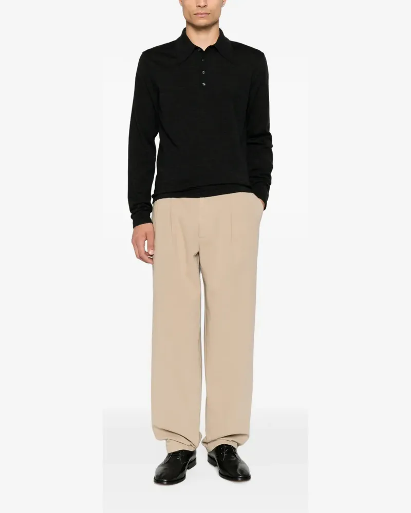 Christophe Lemaire Langärmeliger Pullover - Schwarz Schwarz