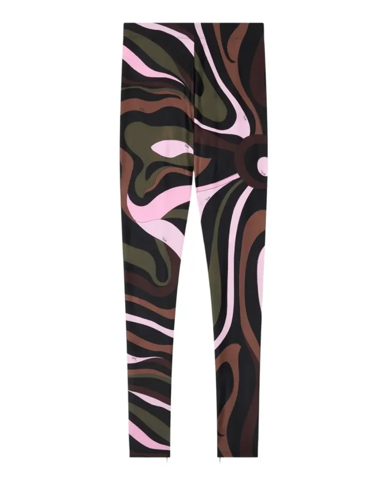 Emilio Pucci Marmo Leggings mit Print - Schwarz Schwarz
