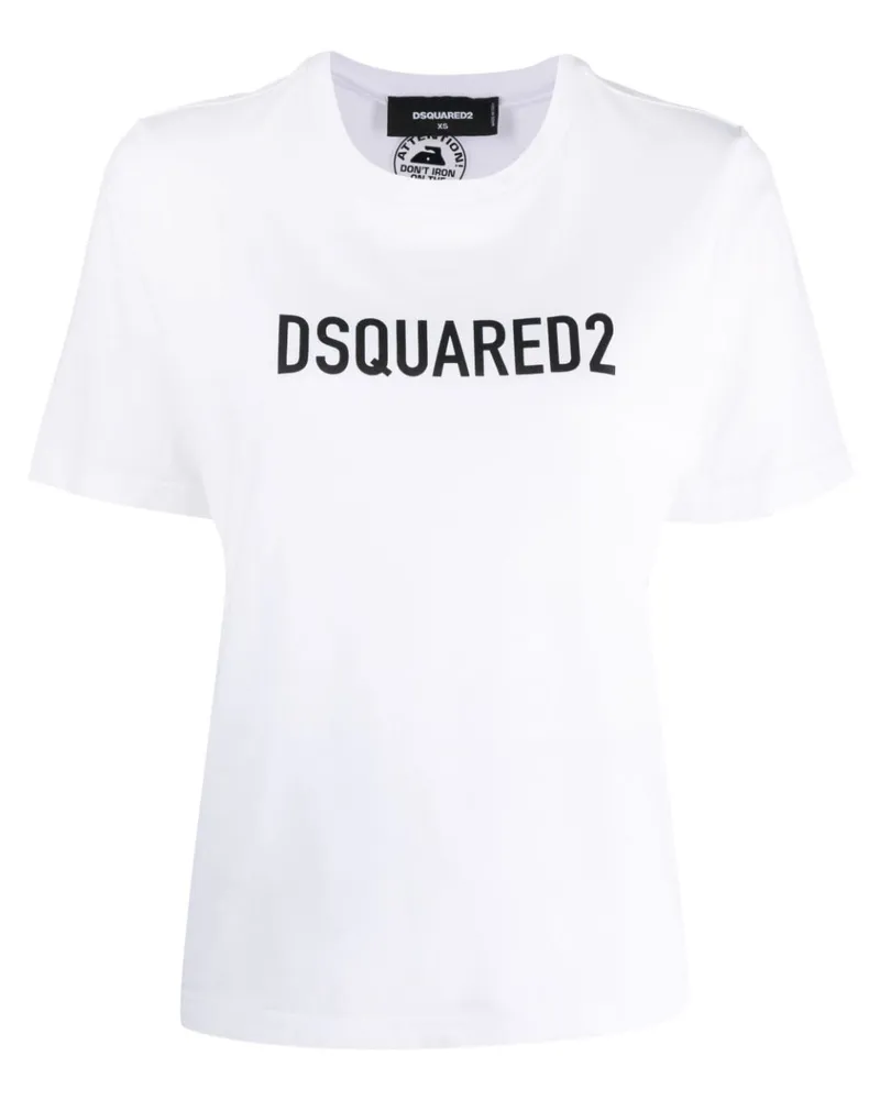 Dsquared2 T-Shirt mit Logo-Print - Weiß Weiß