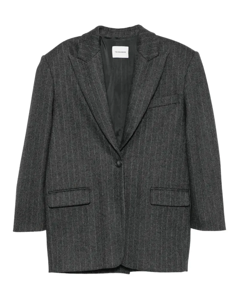 ANDAMANE Teresa Oversized-Blazer mit Nadelstreifen - Grau Grau