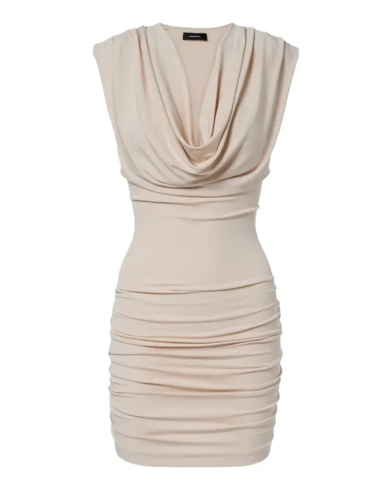 WARDROBE.NYC Matte ruched mini dress - Nude Nude