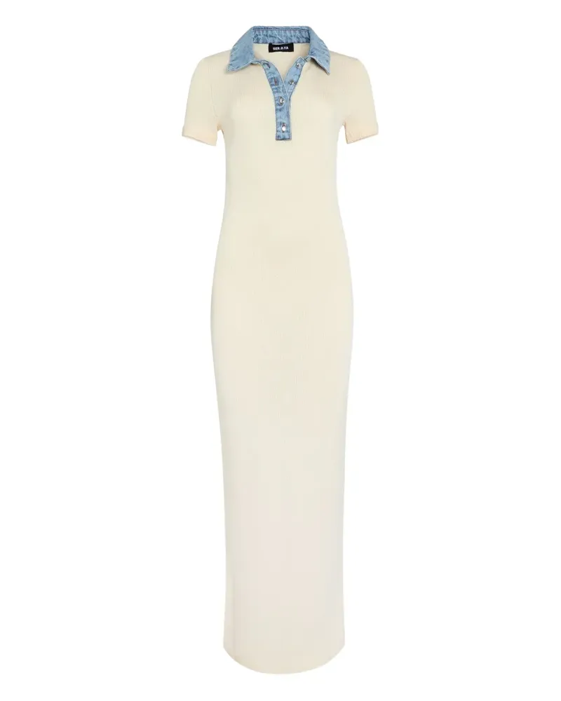 SER.O.YA Gestricktes Reye Maxikleid - Nude Nude