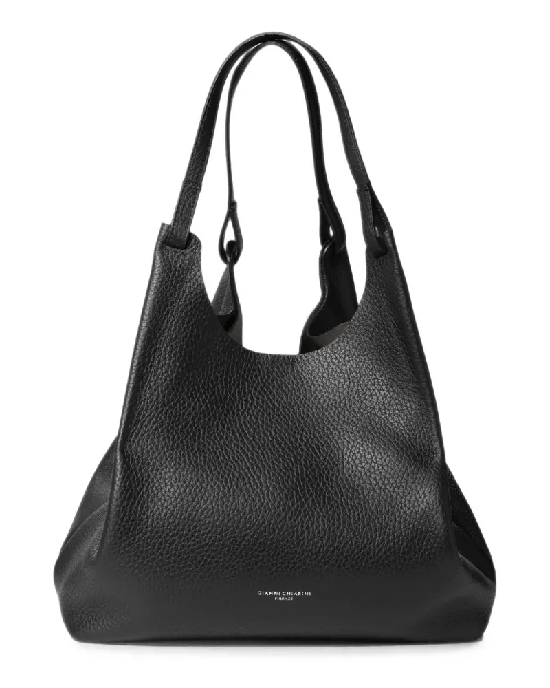 Gianni Chiarini Große Dua Schultertasche - Schwarz Schwarz