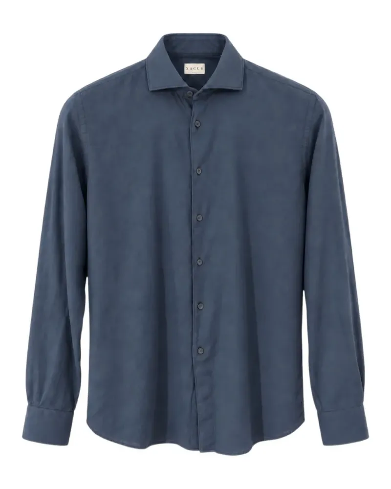 XACUS Klassisches Hemd - Blau Blau