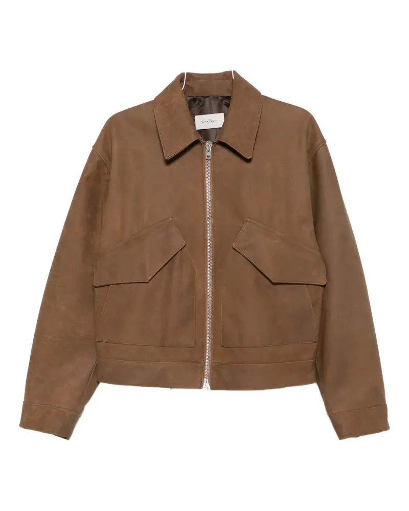 Second/Layer Revival Flight leather jacket - Braun Braun