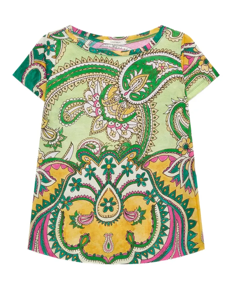 Maliparmi paisley-print flared T-shirt - Grün Grün