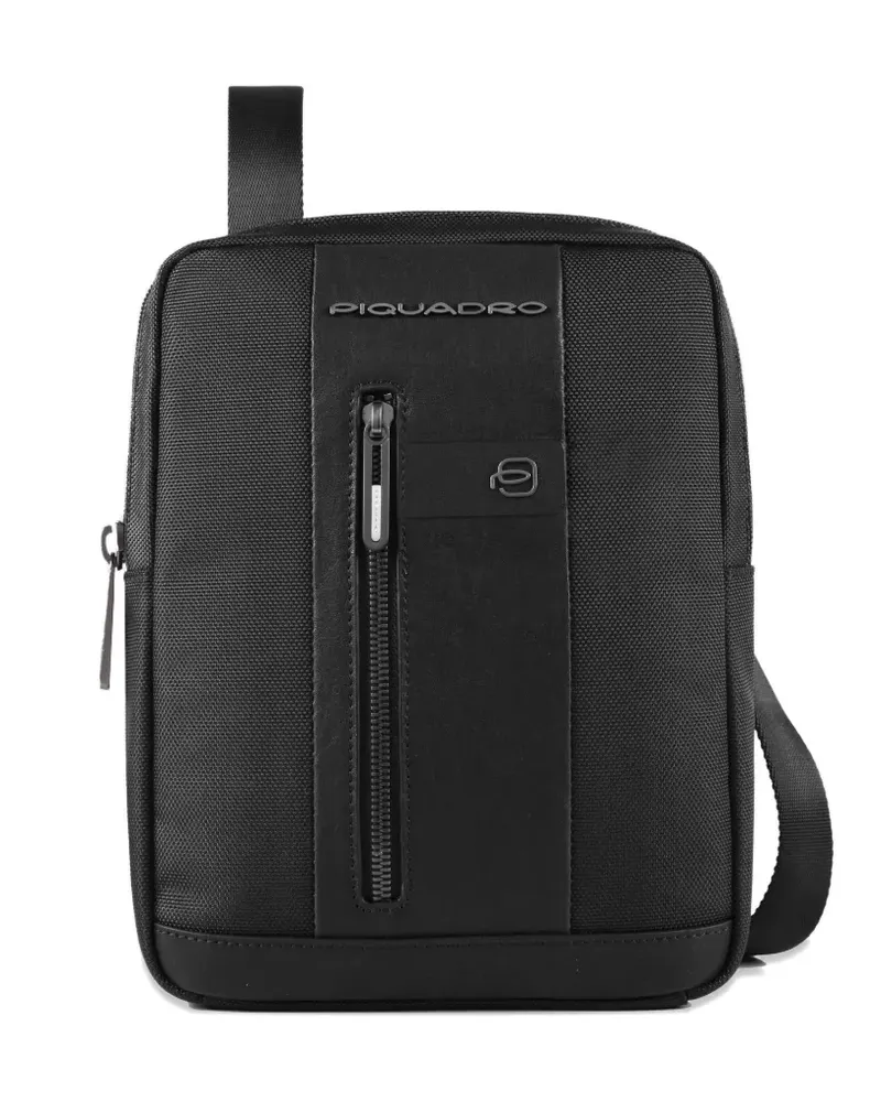 Piquadro zip-detail crossbody bag - Schwarz Schwarz