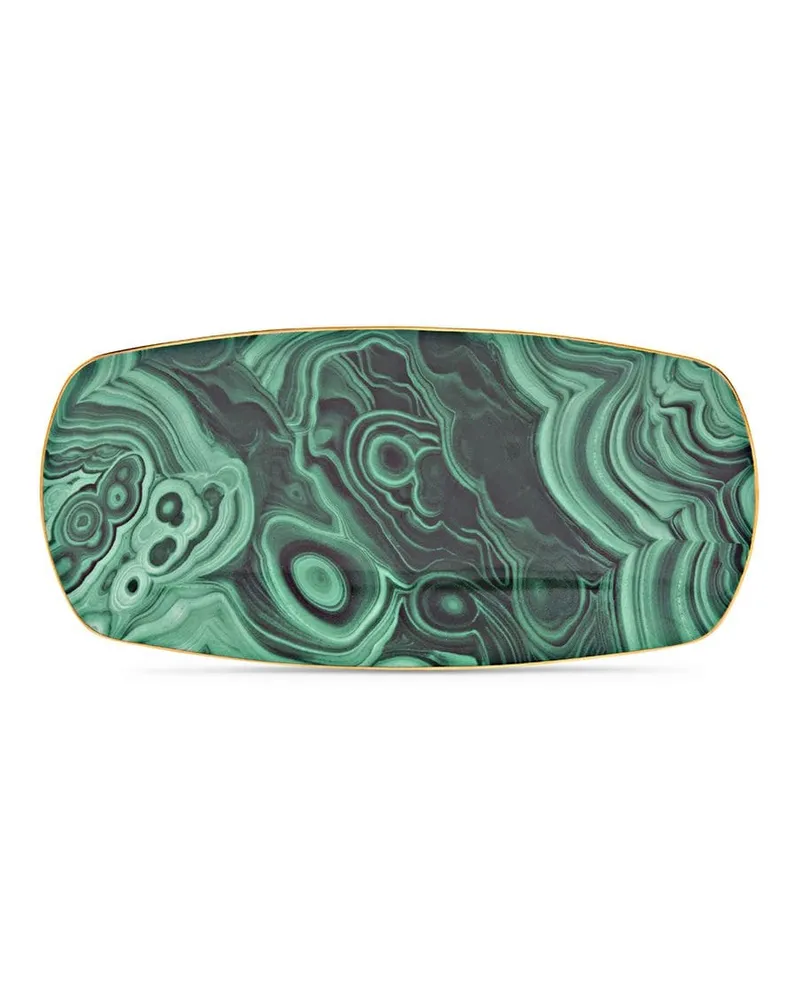 L’OBJET Malachite Schale 30cm - Grün Grün